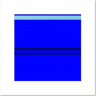 A shocking blend of Lightblue, Blue, Dark Imperial Blue and Cetacean Blue stripes. Posters and Art